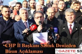 CHP İl Başkanı Saltuk Denizden Basın Açıklaması