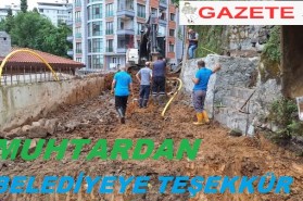 MUHTARDAN BELEDİYEYE TEŞEKKÜR