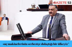 suç makinelerinin serbestçe dolaştığı bir ülkeyiz”