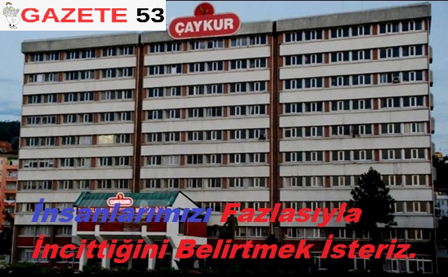 İnsanlarımızı Fazlasıyla İncittiğini Belirtmek İsteriz.