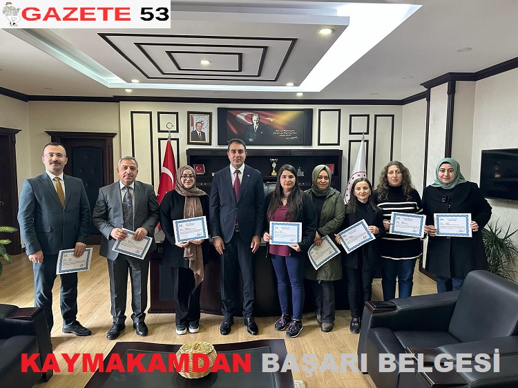KAYMAKAMDAN BAŞARI BELGESİ