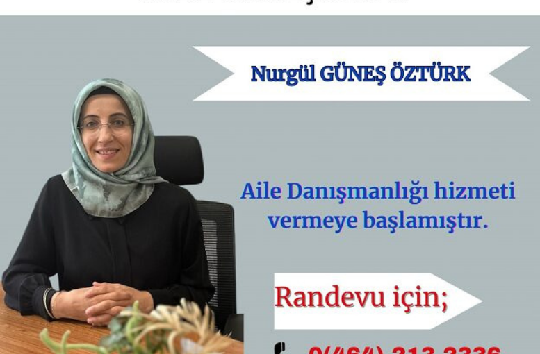 Nurgül Güneş Öztürk, aile danışmanlığı hizmeti vermeye başladı.