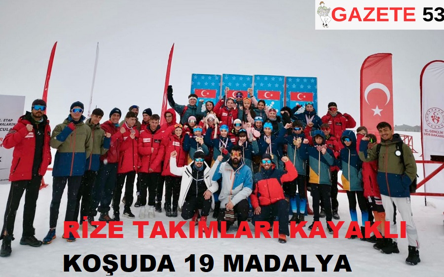 RİZE TAKIMLARI KAYAKLI KOŞUDA 19 MADALYA KAZANDI